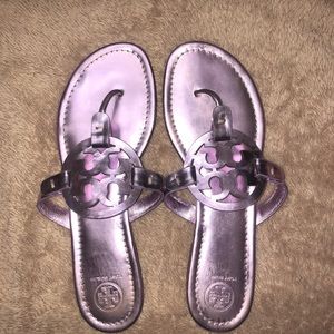 Purple Metallic Miller sandals